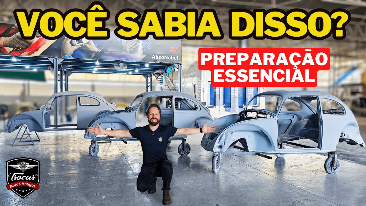 NÃO cometa esse ERRO!! ❌ DICAS para uma PINTURA perfeita: etapa de PREPARAÇÃO do FUSCA | Você sabia?