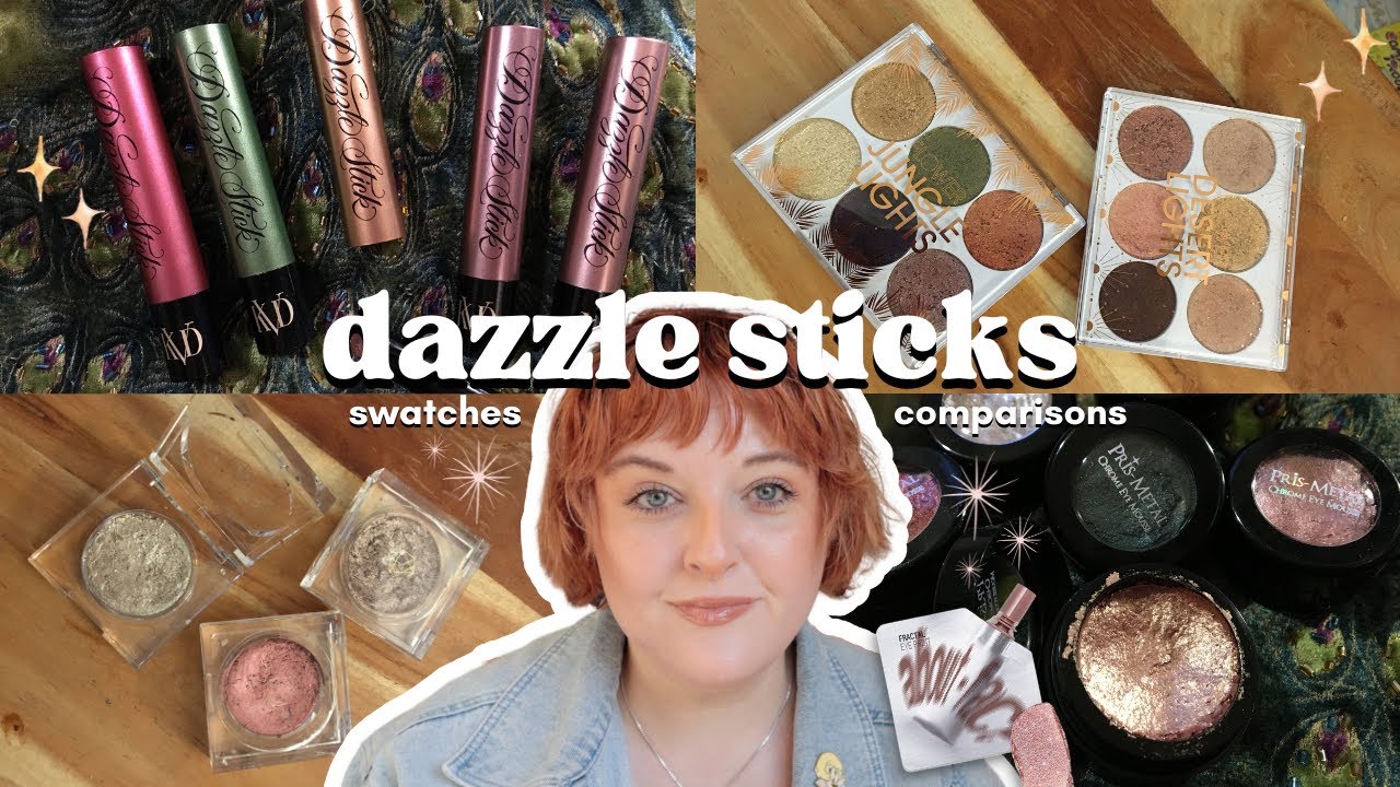DAZZLE STICKS: comparing & swatching them all to Em Cosmetics, Flower Beauty, About Face & J.Cat