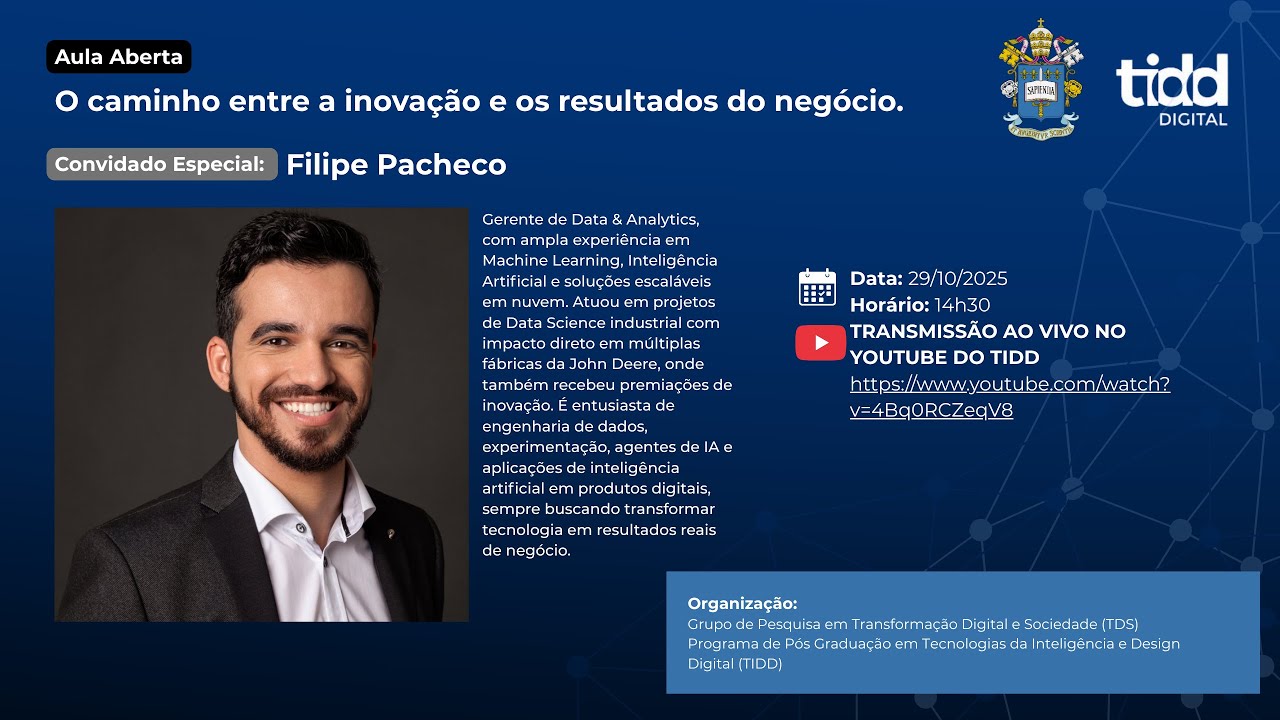 Aula Aberta: O caminho entre a inova&ccedil;&atilde;o e os resultados do neg&oacute;cio com Filipe Pacheco