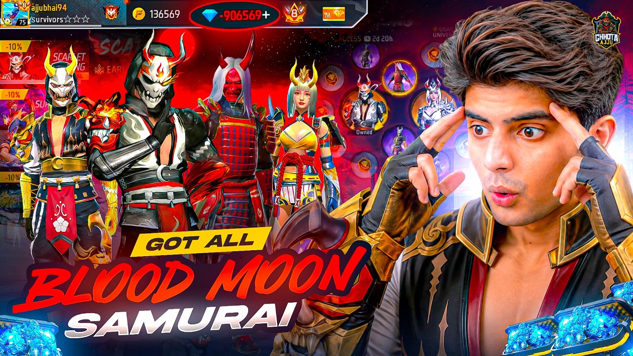 I GOT ALL BLOOD MOON 😍 BUNDLE IN FREE FIRE | OLD RETURN EVENT SPIN | आपके कितने डायमंड लगेंगे?🤔😉 #ff