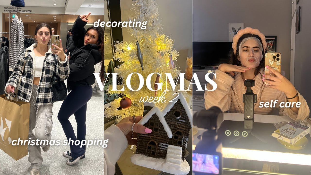 VLOGMAS WEEK 2 ☃️gift shopping, decorating room, self care night, productive week.. ♡
