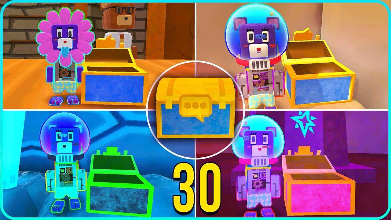 All 30 Chests With Outfits & Emotes Super Bear Adventure Gameplay Walkthrough