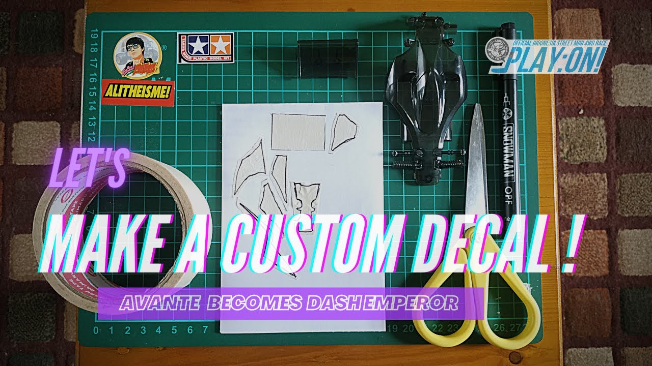 MEMBUAT CUSTOM DECAL / STICKER BODY MINI 4WD | TAMIYA - AVANTE BECOMES DASH 1 EMPEROR