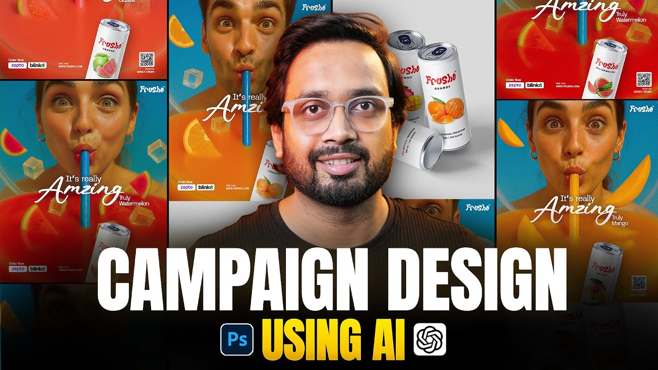 Creating a Juice Brand Campaign Using AI | Full Design Process