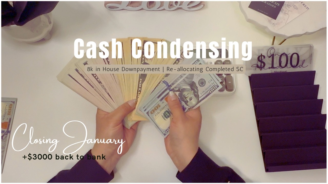 Cash Condensing | January +$3000 back to the bank #cashcondensing #cashstuffing #budgeting