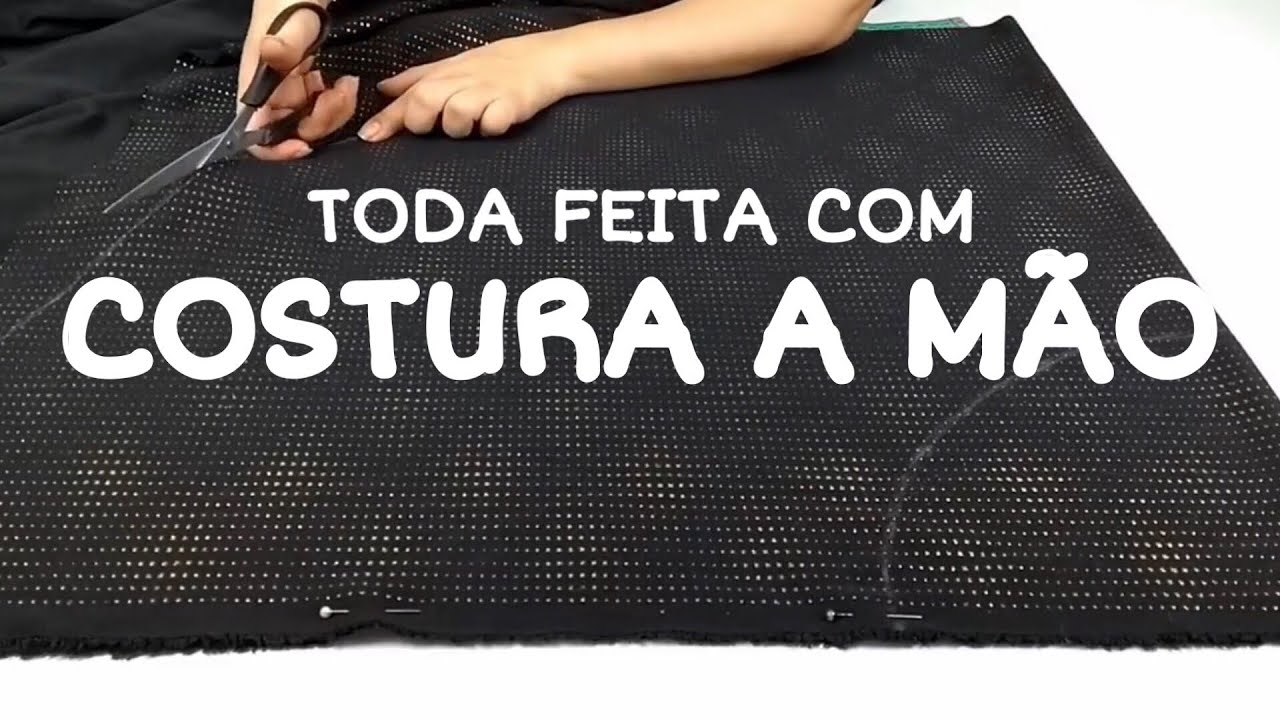 SAIA TODA FEITA COM COSTURA A MÃO (Saia Meio Godê)