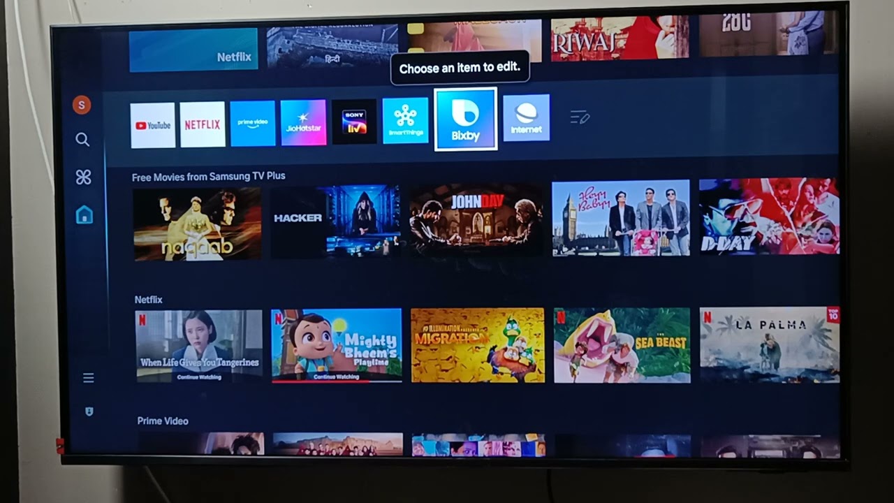 Smart TV Samsung | Come riorganizzare le icone delle app nella schermata iniziale | 4K, UHD, HD, ...