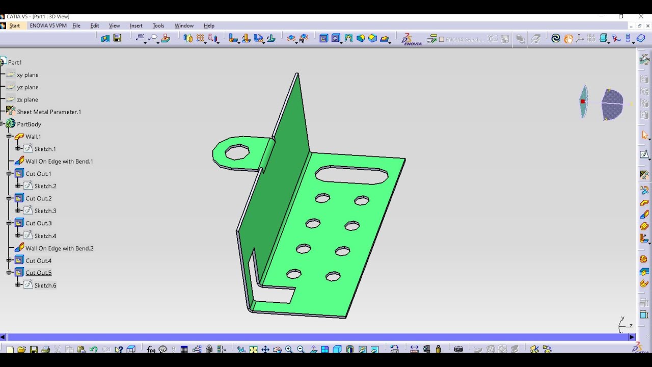 sheet metal design in catia| sheet metal design| sheet metal tutorials for beginners