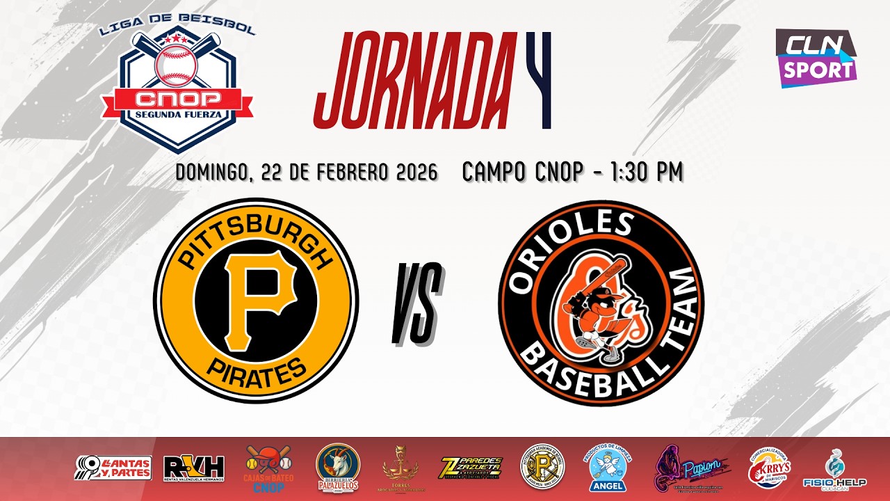 LIVE | LIGA CNOP 2DAF - JORNADA 4 | PITTSBURGH VS ORIOLES