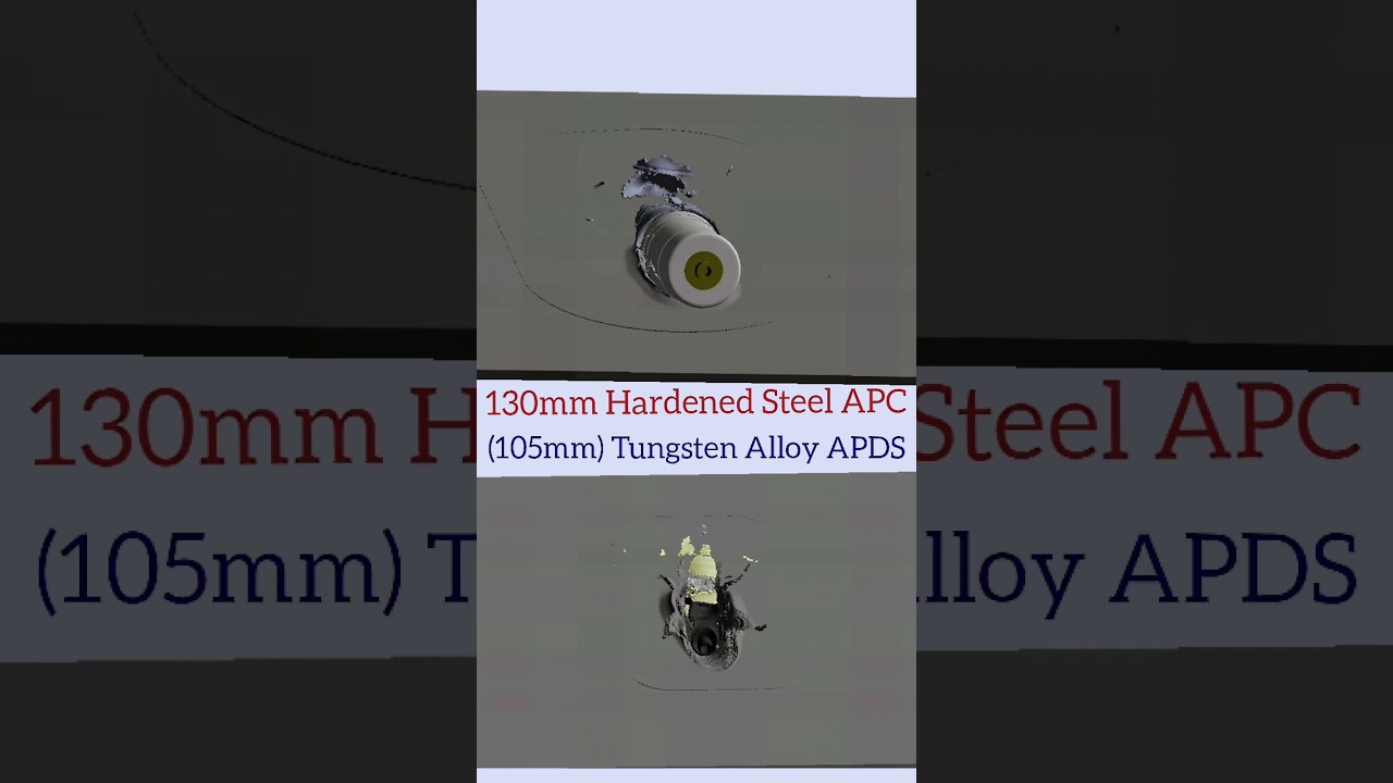 Tungsten Alloy vs Hardened Steel ⚔️ #armor #tank #simulation