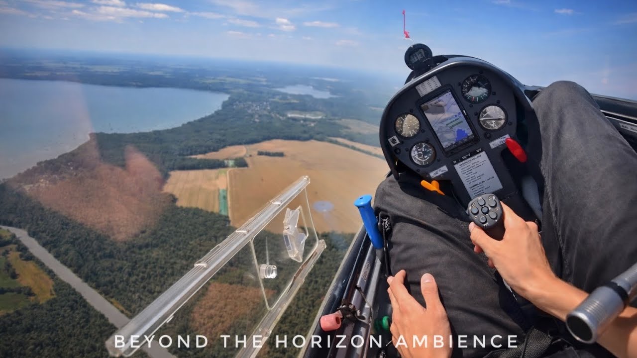 LS4 glider cockpit view over Germany