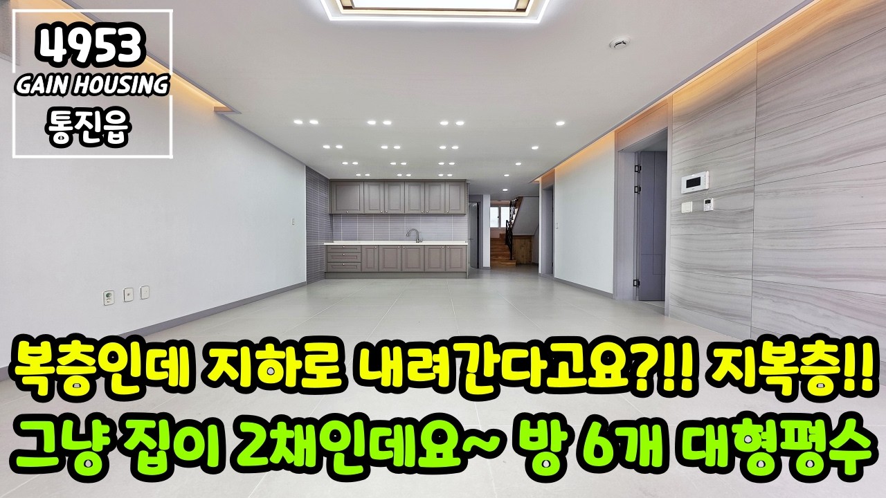 김포복층빌라 복층인데 지하로 내려 간다고요?! 지복층!! 그냥 집이 2채인데요~ 방 6개 대형 평수~ 세대 분리/합가 추천매물!!