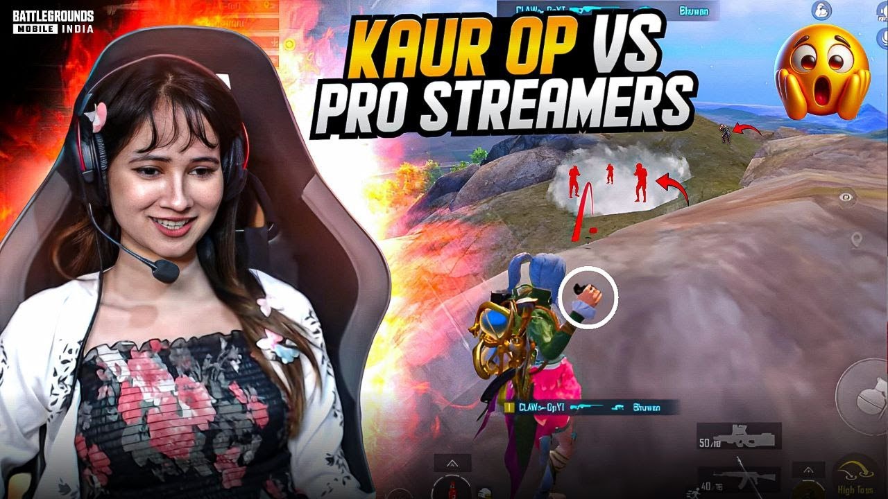 PRO STREAMERS😱V/s 🇮🇳NO.1 Girl Gamer KAUR OP |PURE CONQUEROR LOBBY | BGMI