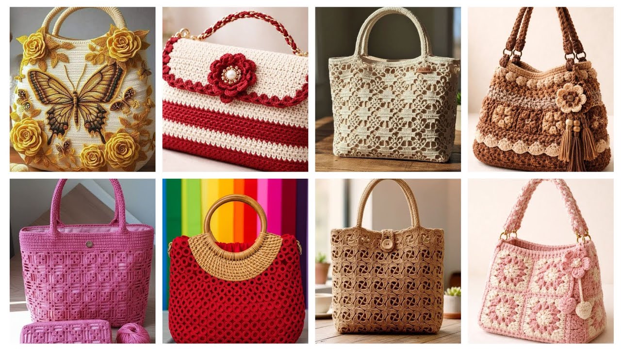 300+attractive Top crochet hand bags Designs ideas for everyone