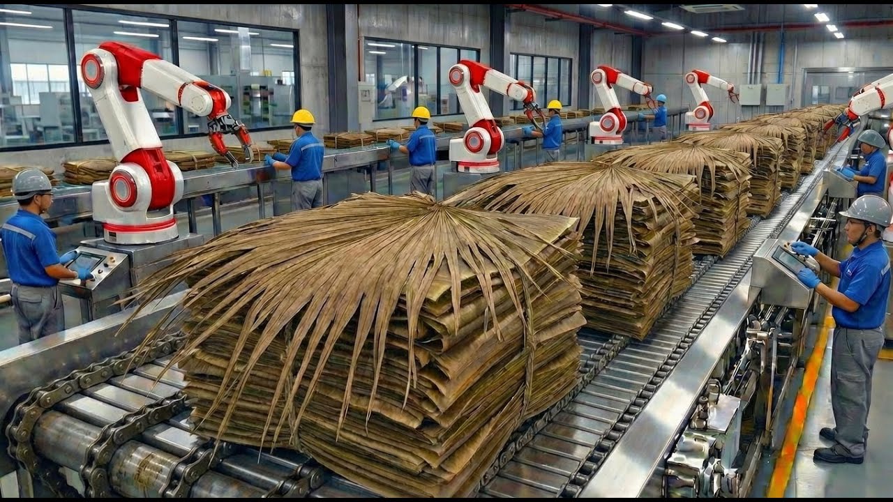Dentro de la fábrica de hojas de palma: De hojas anchas a productos orgánicos (proceso completo)