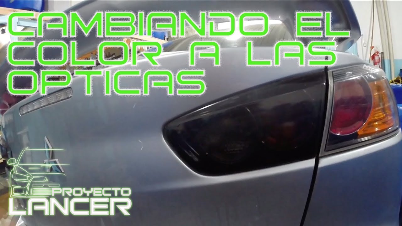 VINILO FUME! Le ponemos plotter  NEGRO en las ópticas al  AUTO!!!!MITSUBISHI LANCER GT