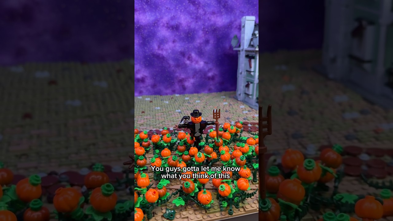 Как сделать тыквенную грядку из LEGO! 🎃🌱#lego #halloween #legohalloween #shorts