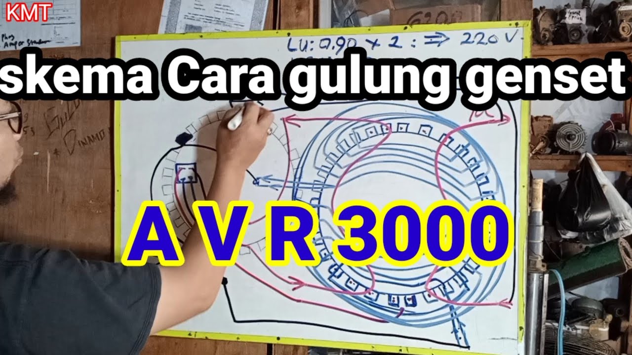 SKEMA GULUNGAN GENSET A V R  3000