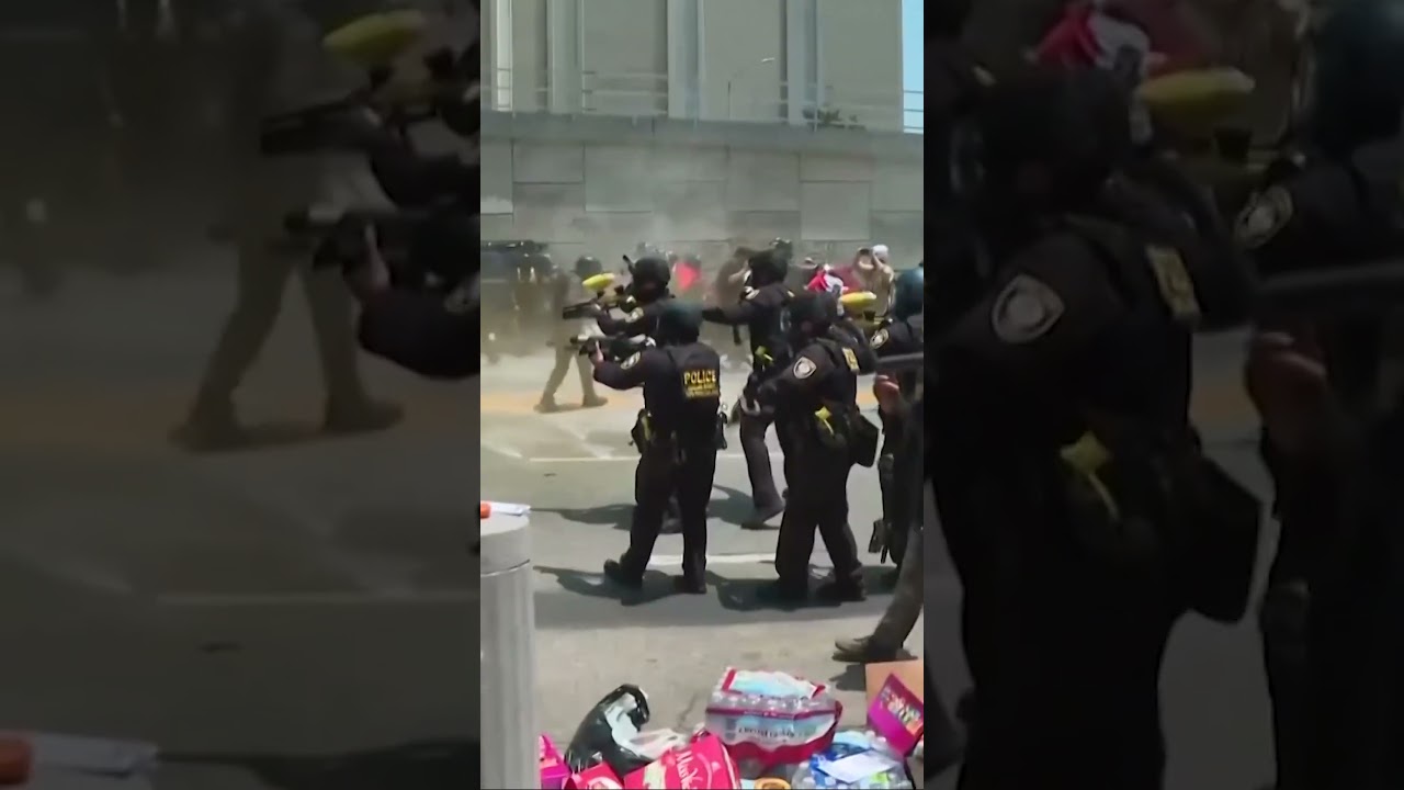 Protesters pushed back in Los Angeles after National Guard deployed | REUTERS