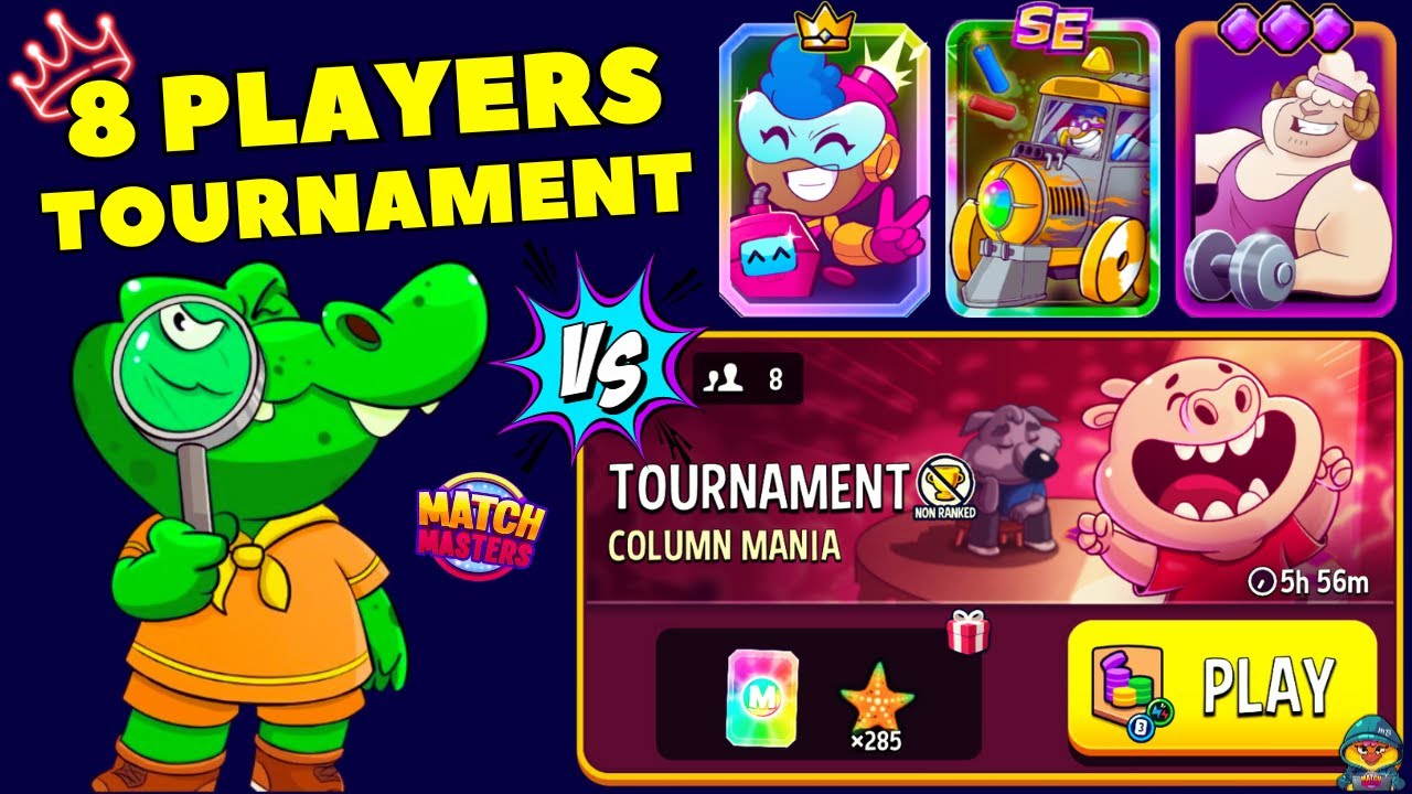TOURNAMENT! 8 players Column Mania + Shared Energy + Triple Sprint | Match Masters