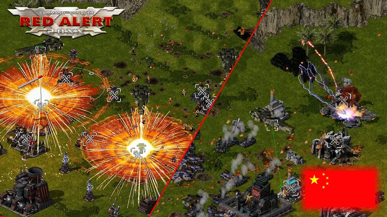 Red Alert 20XX 1.0.6C - 2vs3 Hard AI with China