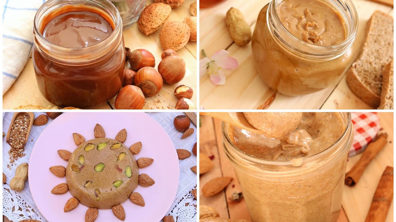 4 Pâtes à tartiner Healthy & Maison (Sans Sucre) Nutella Healthy/ spéculoos Healthy/ Chamia Healthy