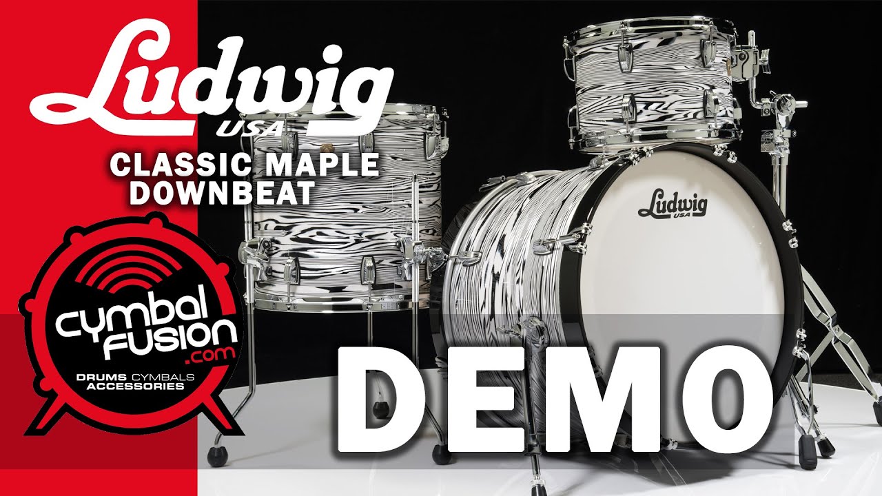 Ludwig Classic Maple 3pc Downbeat - White Strata Demo