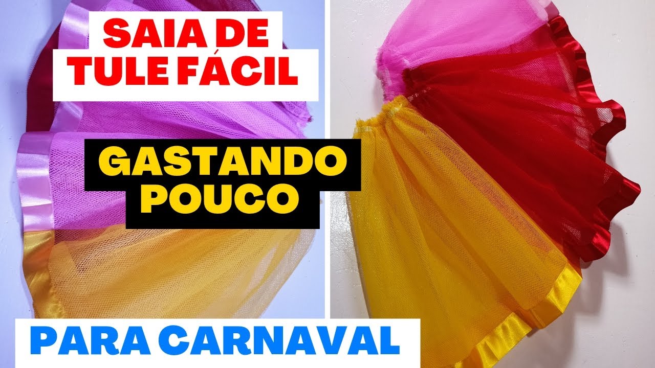 como fazer saia de tule para o carnaval gastando pouco ,em menos de 15 minutos ✂️