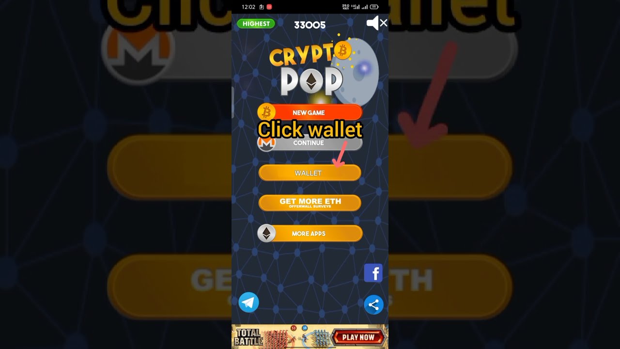 Crypto PoP App Withdrawal proof / how to withdraw crypto pop ETH coin.