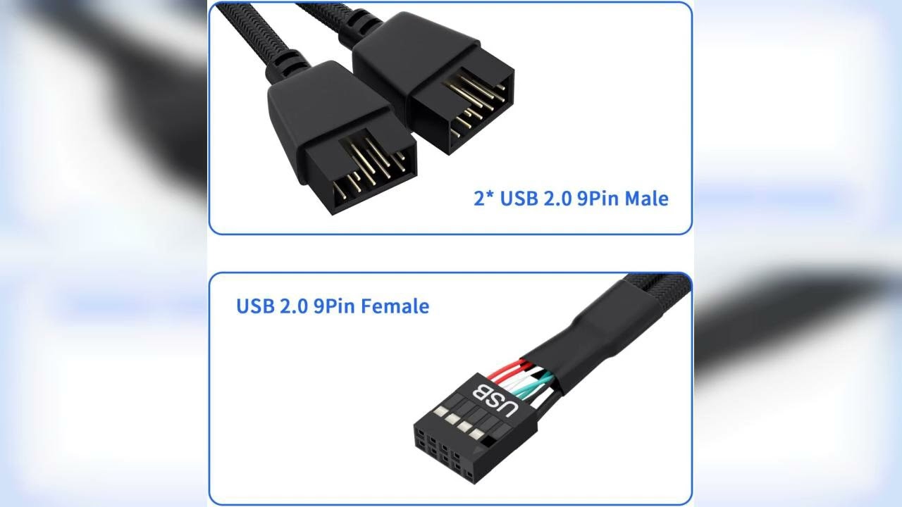 Review: OwlTree 2 Pack Motherboard USB 2.0 to Dual 9 Pin Extension, USB Header Splitter for In...