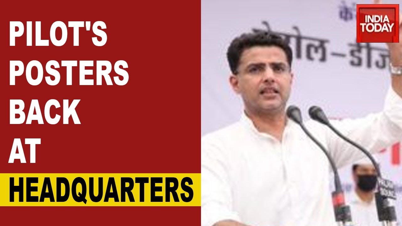Rajasthan Political Crisis: Sachin Pilot's Posters Back At Congress Office In Jaipur