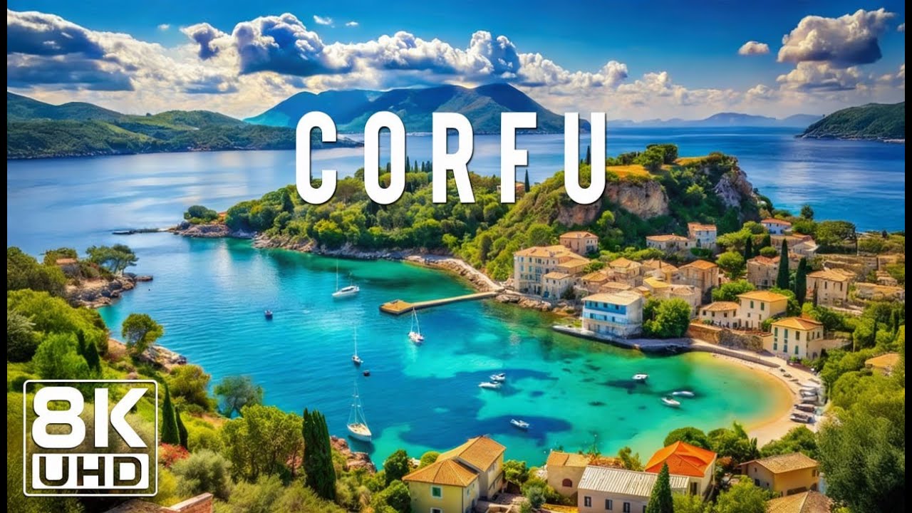 Corfu 8K UHD – Fly Over Mediterranean Paradise With Majestic Coastlines And Emerald Green Waters