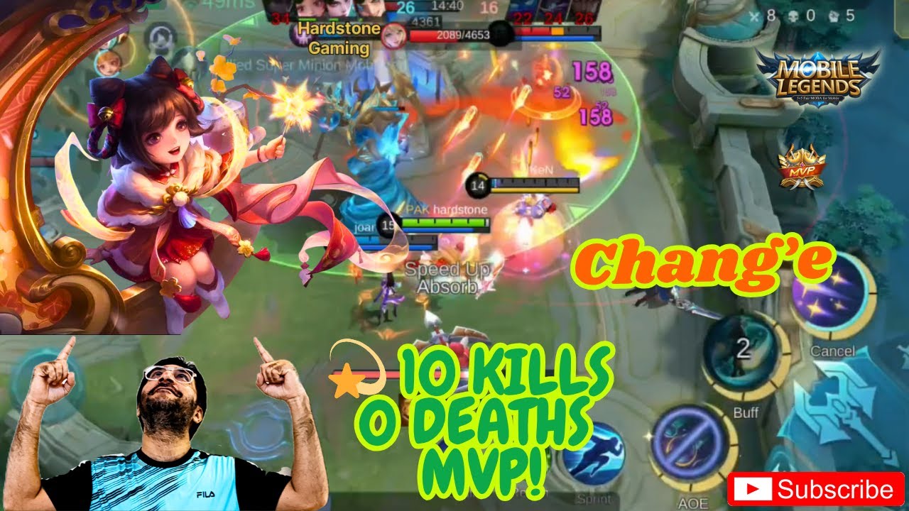 Chang’e MVP – Perfect Game with 0 Death and 10 Kills! 🔥🌙| MLBB | Mobile Legends #hardstonegaming