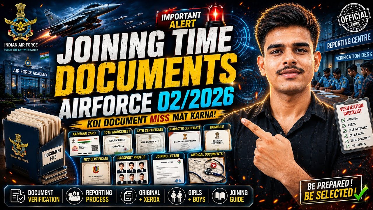 JOINING DOCUMENTS | AIRFORCE 02 2026 || Most important video 🔥#iaf#defence#joining#belgavi