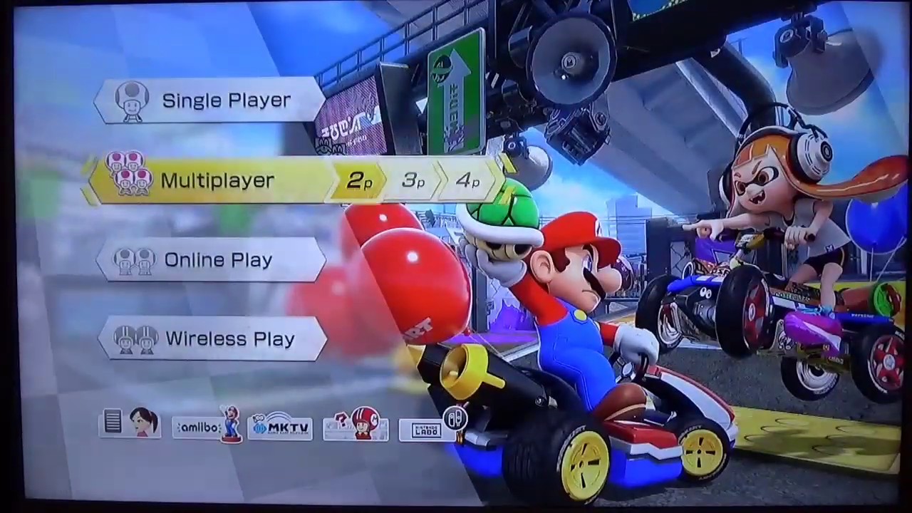 Family game of Mario Karts 8 Deluxe