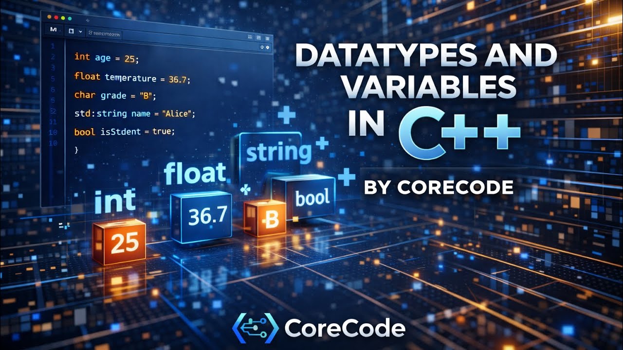 DataTypes and Variables in C++ | CoreCode