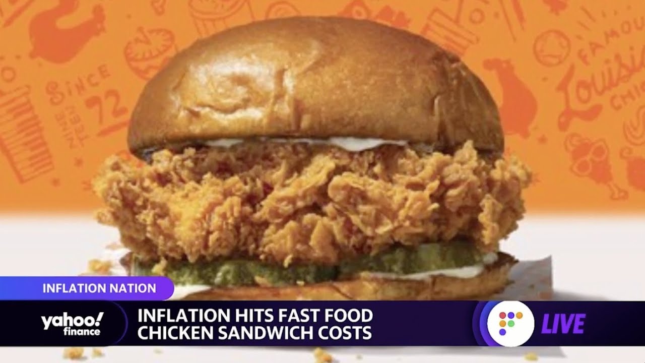 Fast food chicken sandwich prices rise amid inflation