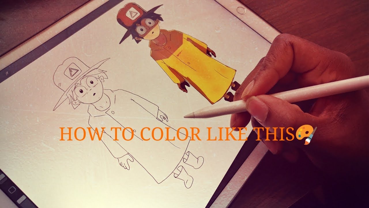 HOW TO COLOR LIKE THIS IN PROCREATE 4 ON IPAD PRO.  DRAWING WITH ART FACE