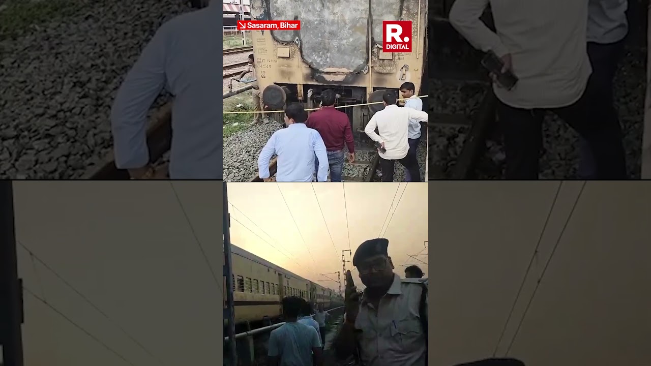 Massive Fire Breaks Out In Passenger Train In Bihar's Sasaram Railway Station