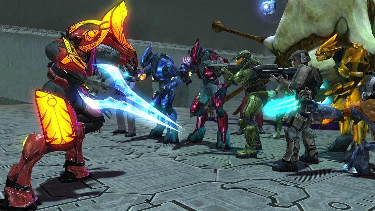 Элитный почётный караул Halo 2 против персонажей Halo 1