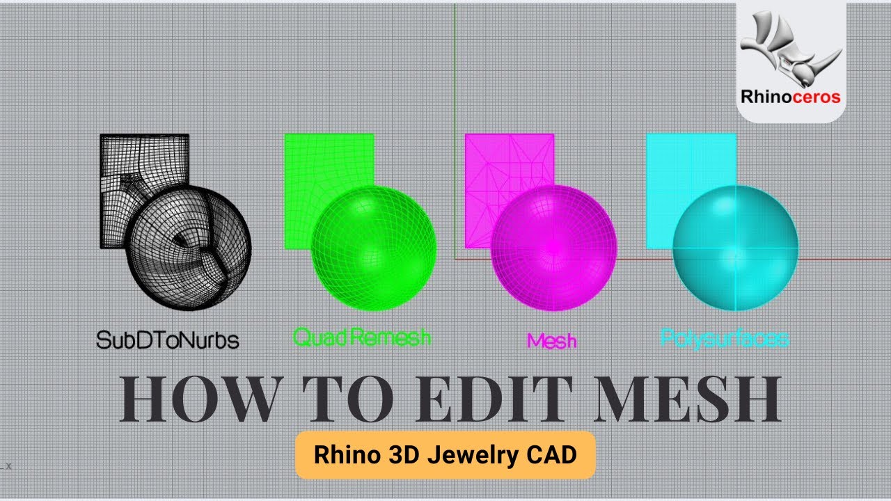 How to Edit Mesh or STL Files in Rhino 3D – Beginner-Friendly Tutorial #524