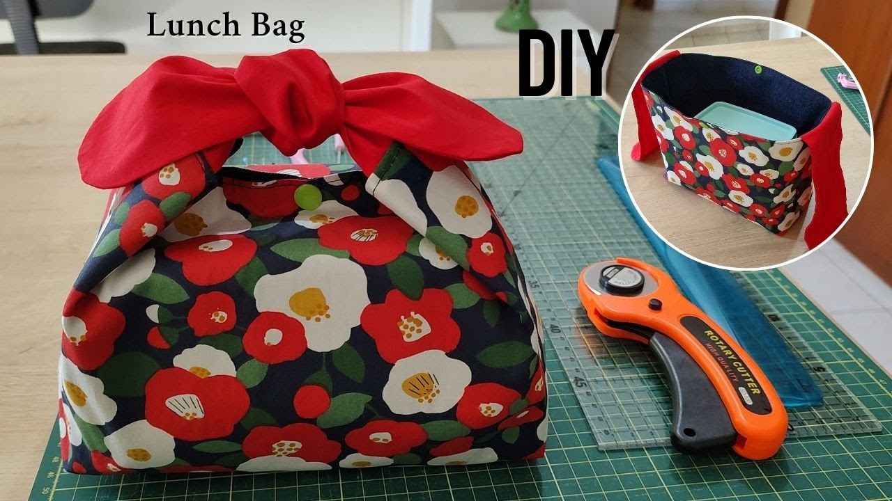 Como Fazer uma Lancheira Simples e F&aacute;cil - How to Make a Lunch Bag