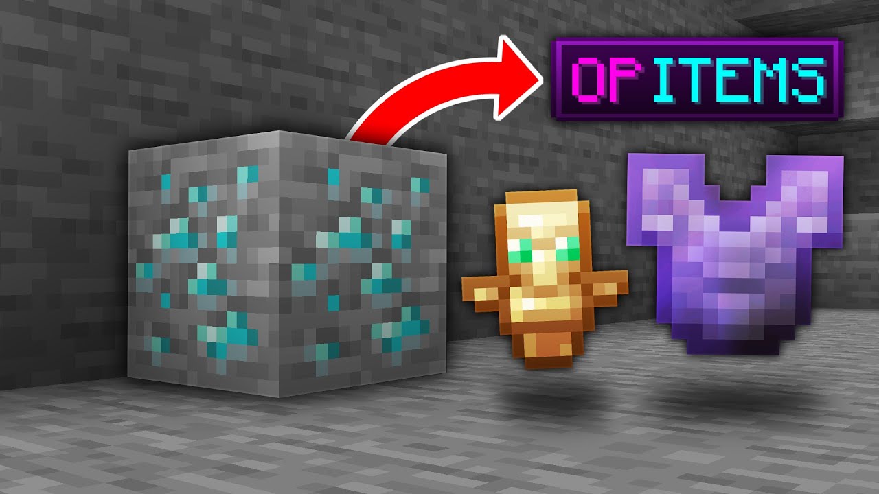 Minecraft, но руды дают OP-предметы...