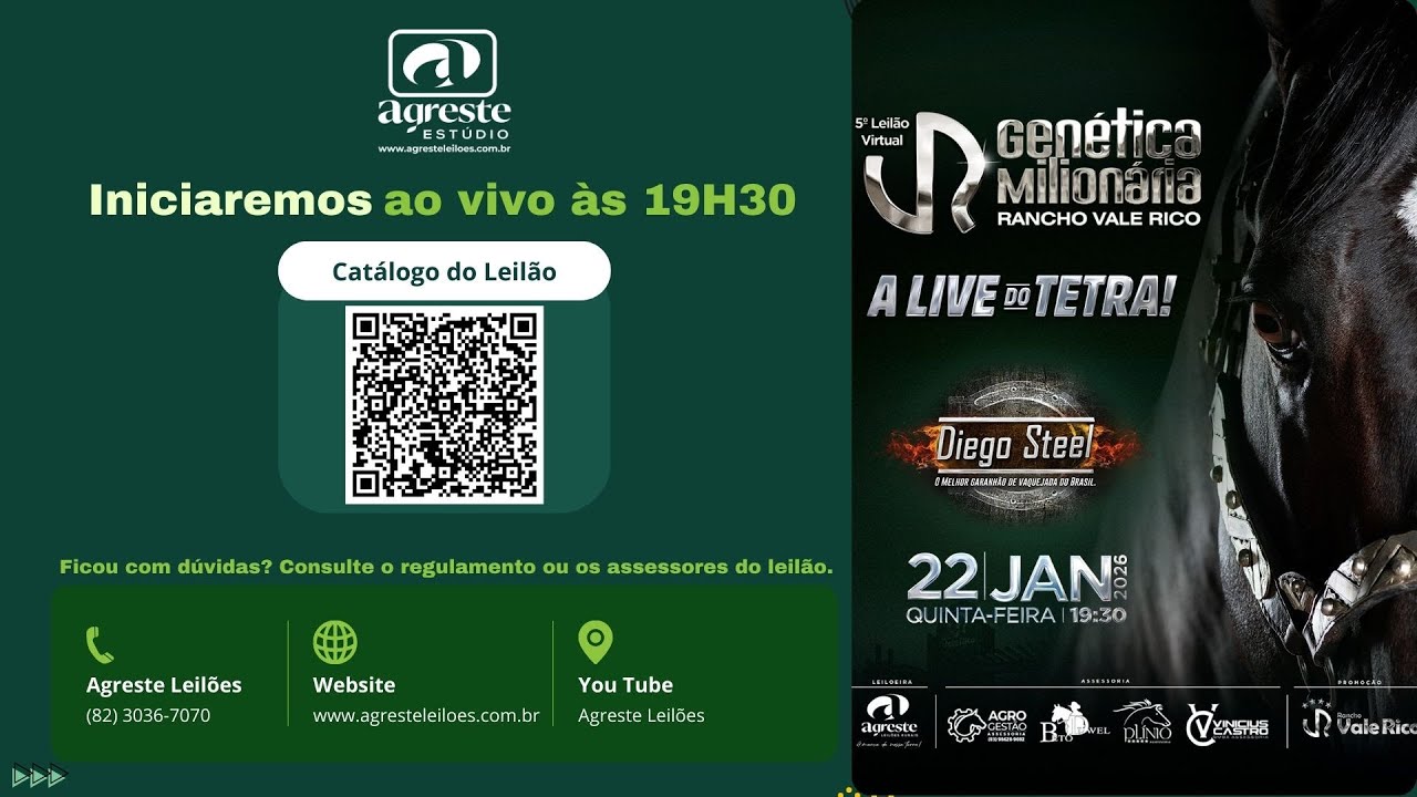 5º LEILÃO GENÉTICA MILIONÁRIA - 22.01.2026