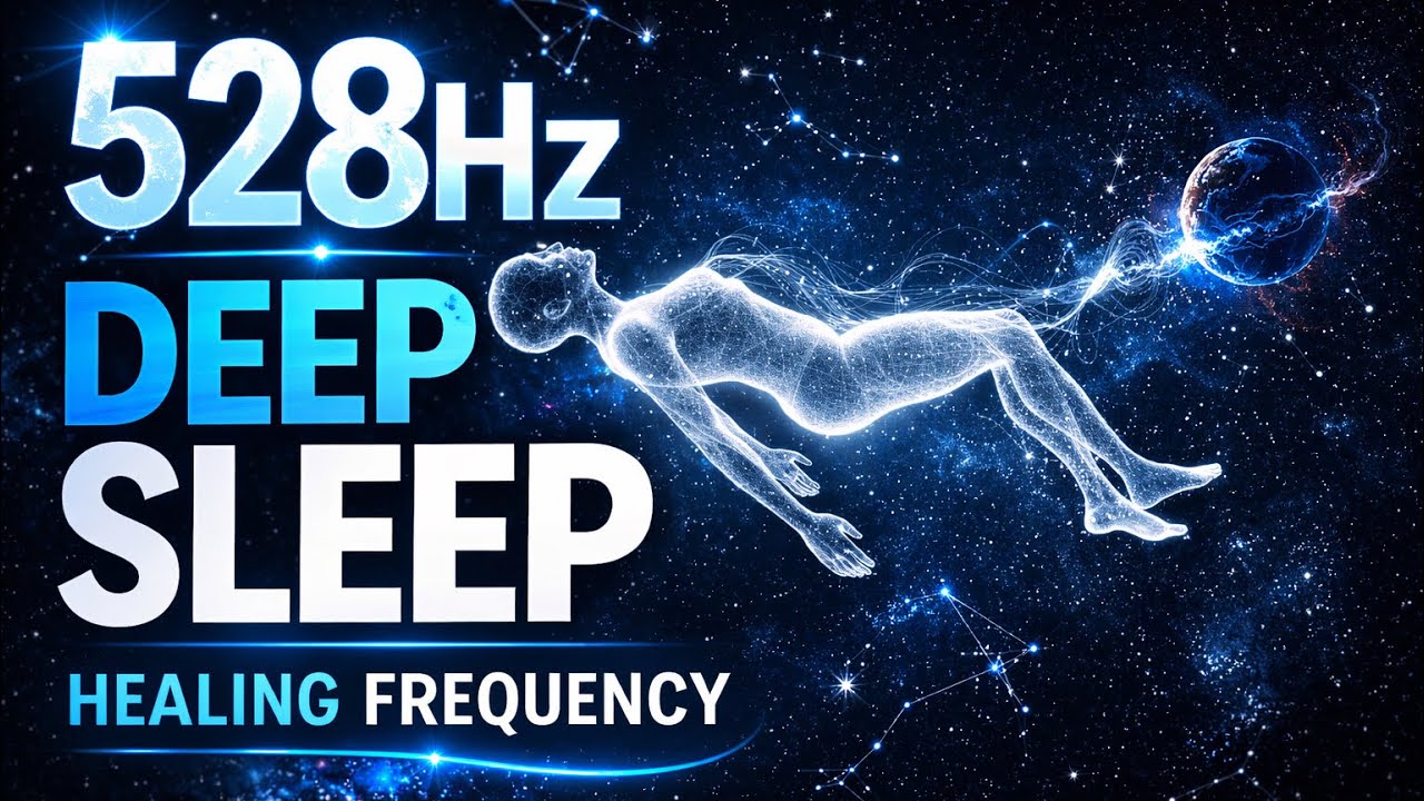 528Hz | Floating in the Cosmos (Deep Sleep Frequency) (1 Hour) | Dreamveil Ambient