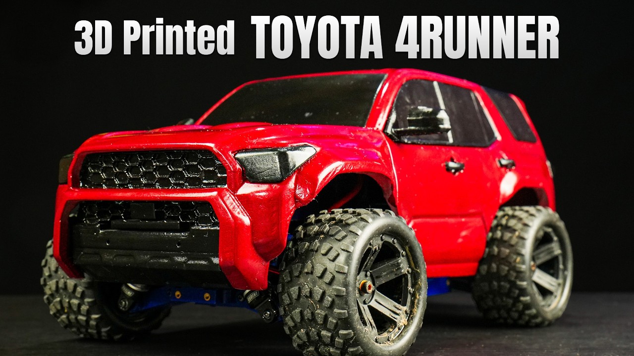 Полностью напечатанная на 3D-принтере радиоуправляемая модель автомобиля Toyota 4Runner