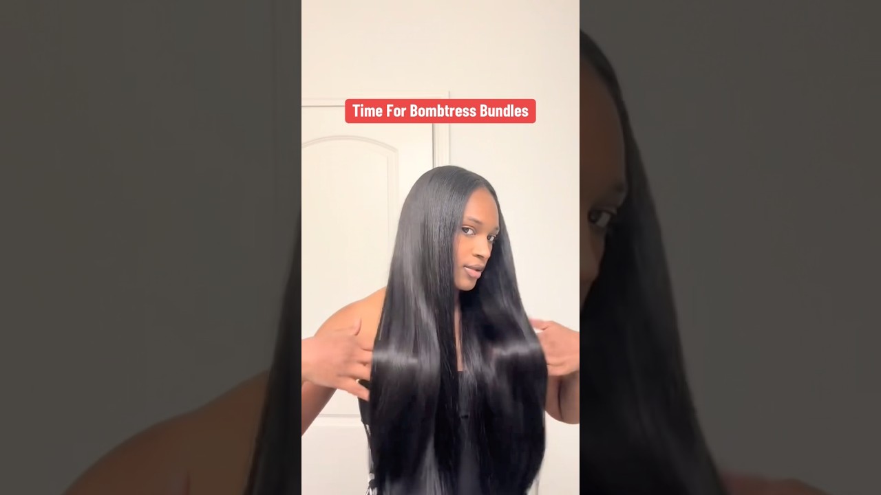 Bombtress straight hair bundles 4x28&rdquo; Buss Down Quick Weave #quickweave #hairbundles #hairtutorial