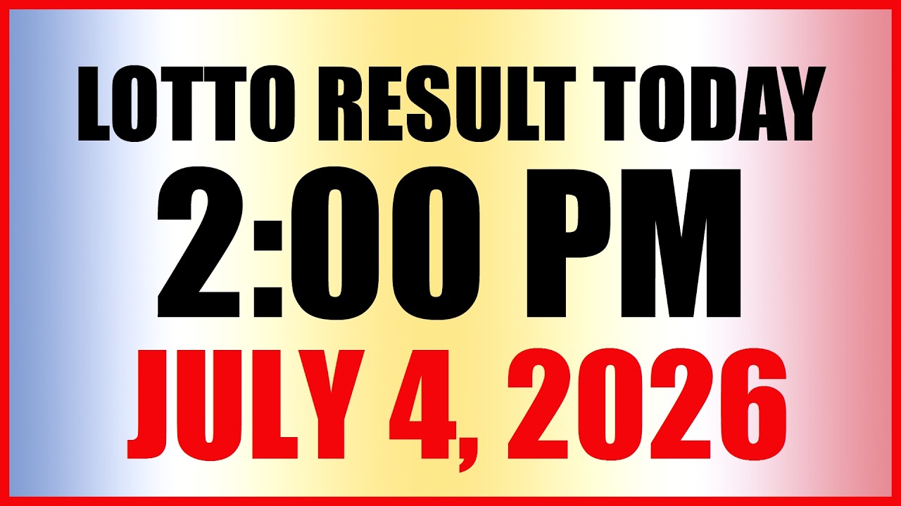 Lotto Result Today 2pm Draw July 4, 2026 Swertres Ez2 PCSO