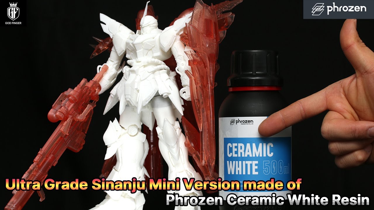 (Eng)[1/100scale]Ultra Grade Sinanju #Mini Version made of Phrozen Ceramic White Resin!!