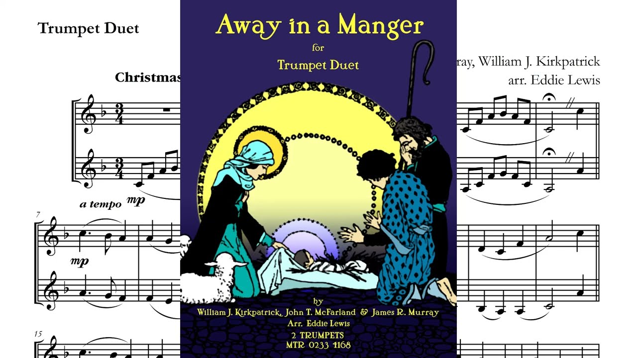 Away in a Manger Trumpet Duet Christmas